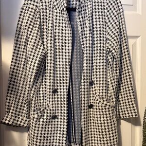 Source Unknown Black and White Houndstooth Blazer
